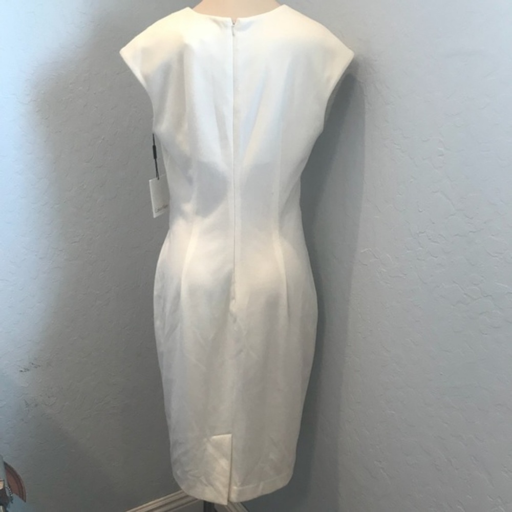 Calvin Klein V Neck Ivory color dress NWT - Picture 5 of 9